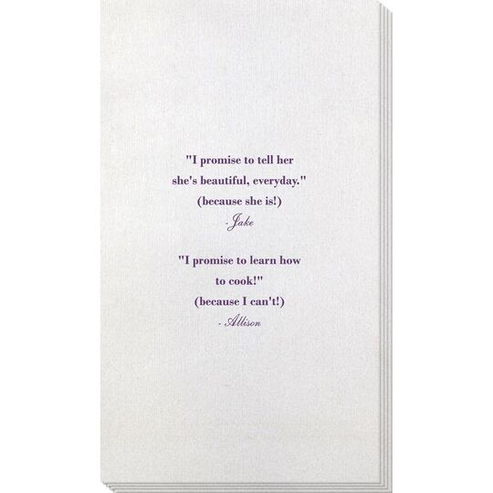 Your Personalized Text Bamboo Luxe Guest Towels